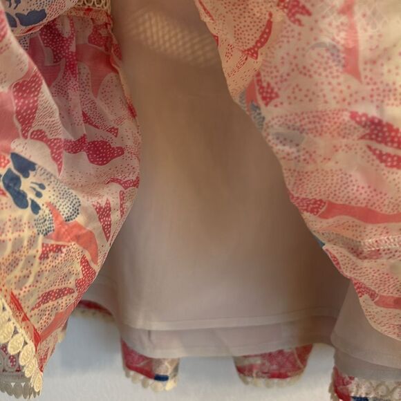 NWT Ted Baker Tabitha Pink Floral Tiered Full Mini Skirt Size 2 - Picture 6 of 12